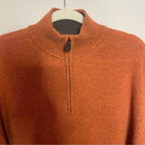 Men’s W. H. BELK Sportswear half zip cashmere sweater XL NWOT - Picture 5 of 8